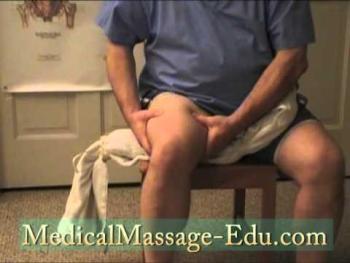 Self-Massage for stress management on legs